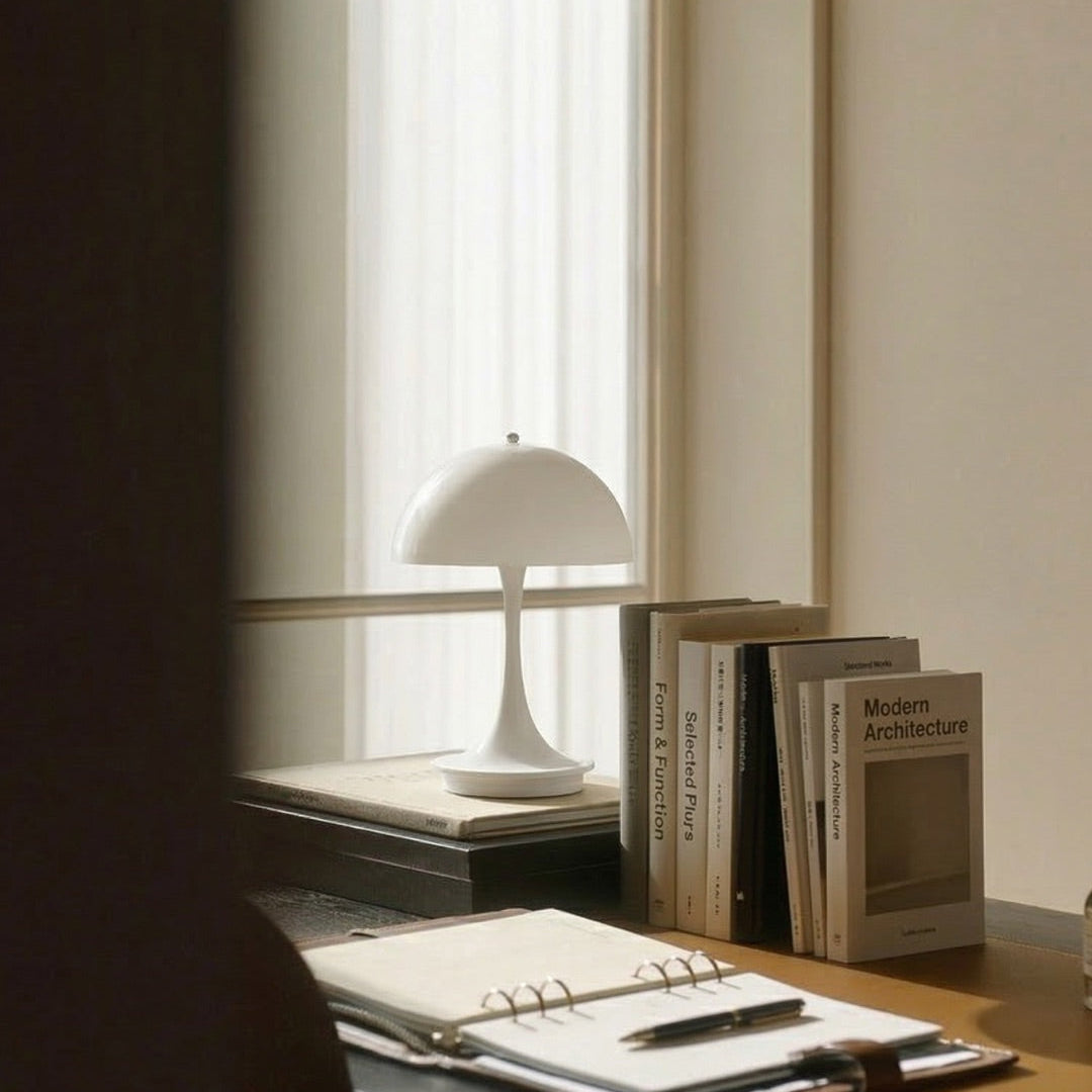 LED Mushroom Table Lamp – Rechargeable, Dimmable, Touch Control Night Light