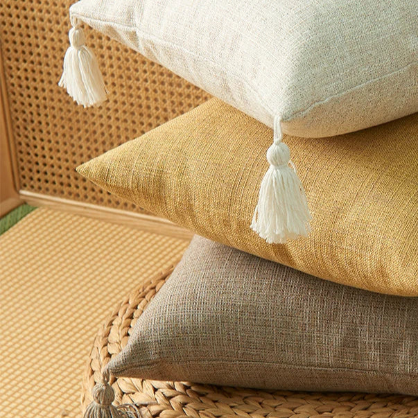 Japanese-Style Decorative Cushion Cover for Sofa, Bed & Living Room