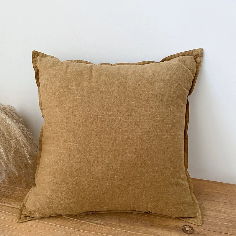 Soft and Comfortable Solid Color Cushion Cover for Sofa, Bed, and Living Room