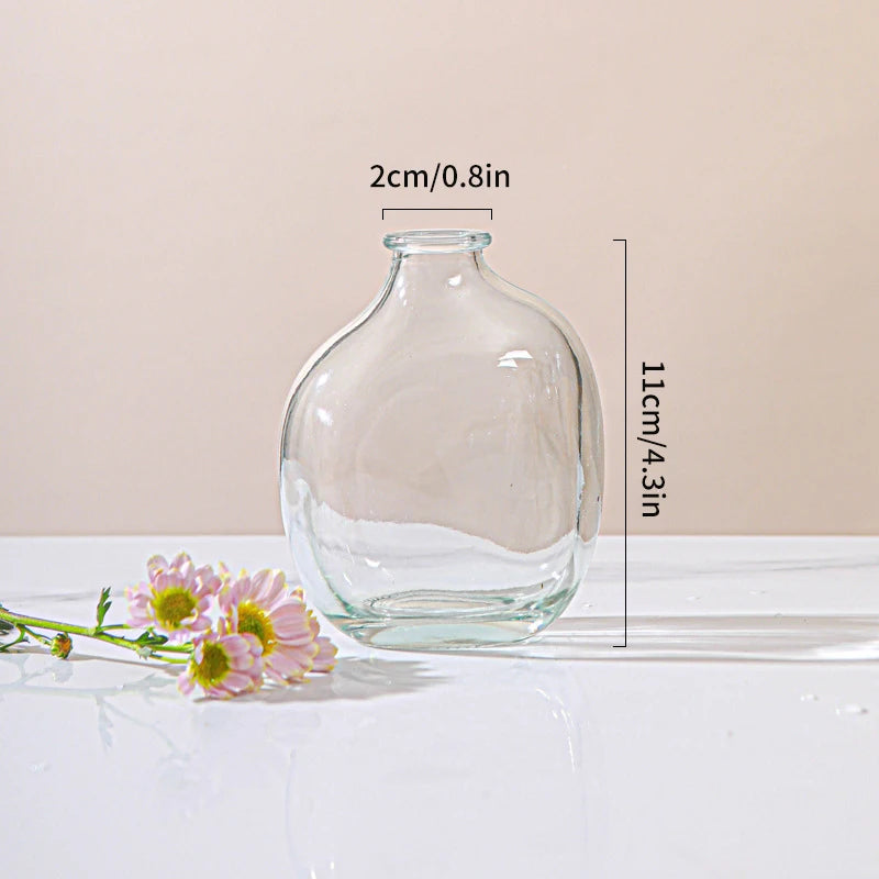 Decorative Glass Vase for Flowers – Modern Home and Office Decoration