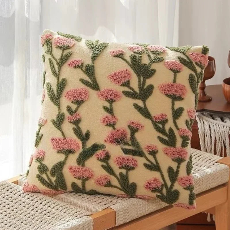 Wild Bloom – Tufted Floral Cushion Cover