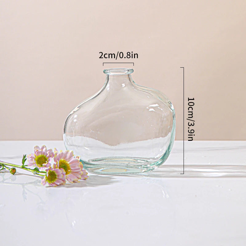 Decorative Glass Vase for Flowers – Modern Home and Office Decoration