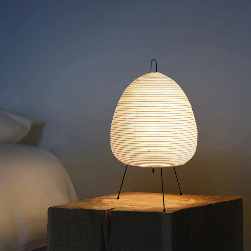 Hikari Lantern – Japanese Wabi-Sabi Rice Paper Table Lamp