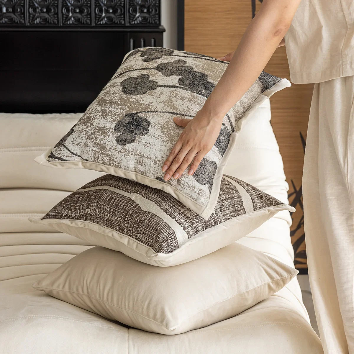 Nature Weave Collection – Chenille Jacquard Cushion Covers