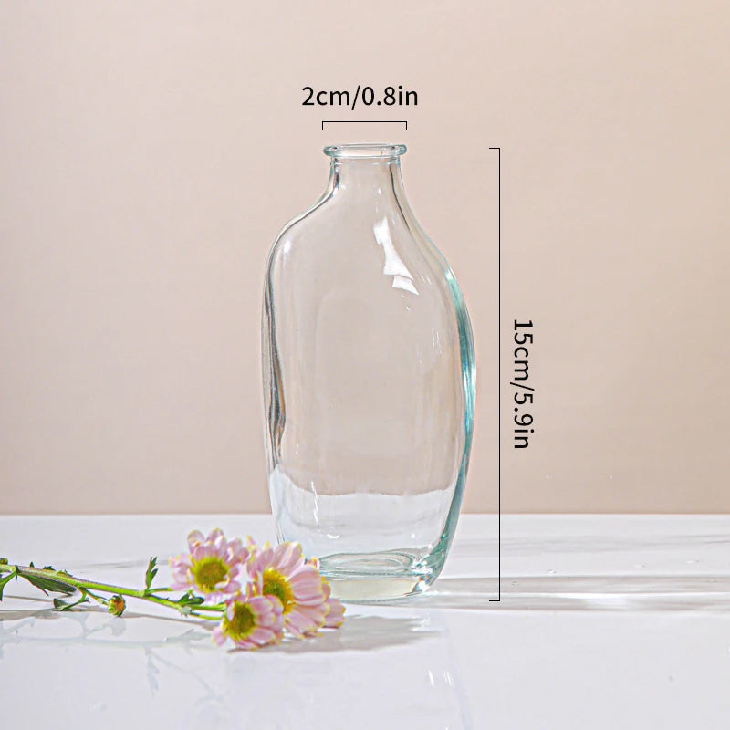Decorative Glass Vase for Flowers – Modern Home and Office Decoration