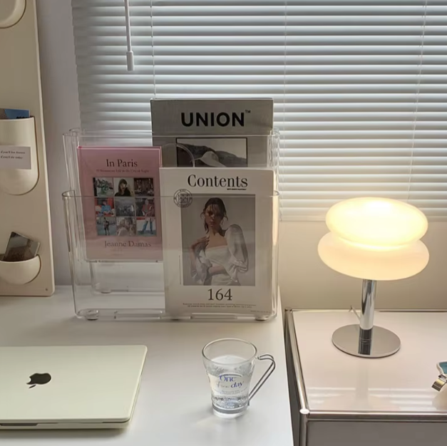 Glass Egg Tart Table Lamp – Minimalist Elegance for Modern Spaces