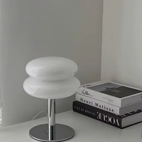 Glass Egg Tart Table Lamp – Minimalist Elegance for Modern Spaces