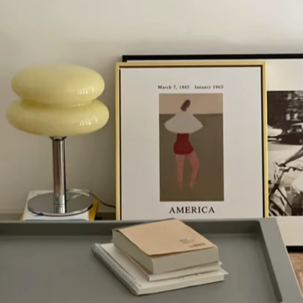 Glass Egg Tart Table Lamp – Minimalist Elegance for Modern Spaces