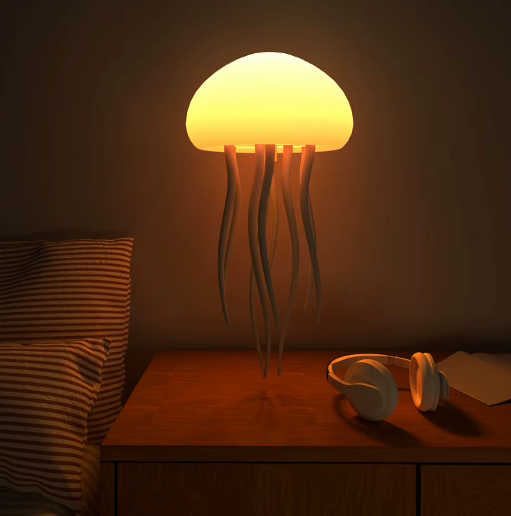 Jellyfish Atmosphere Lamp – Full-Color Gradient Light with USB Charging and Rotating Tentacles