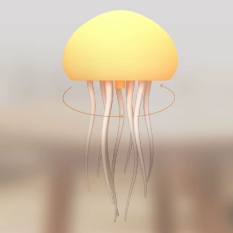 Jellyfish Atmosphere Lamp – Full-Color Gradient Light with USB Charging and Rotating Tentacles