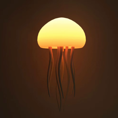 Jellyfish Atmosphere Lamp – Full-Color Gradient Light with USB Charging and Rotating Tentacles