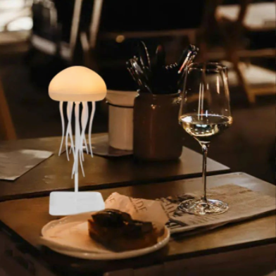 Jellyfish Atmosphere Lamp – Full-Color Gradient Light with USB Charging and Rotating Tentacles