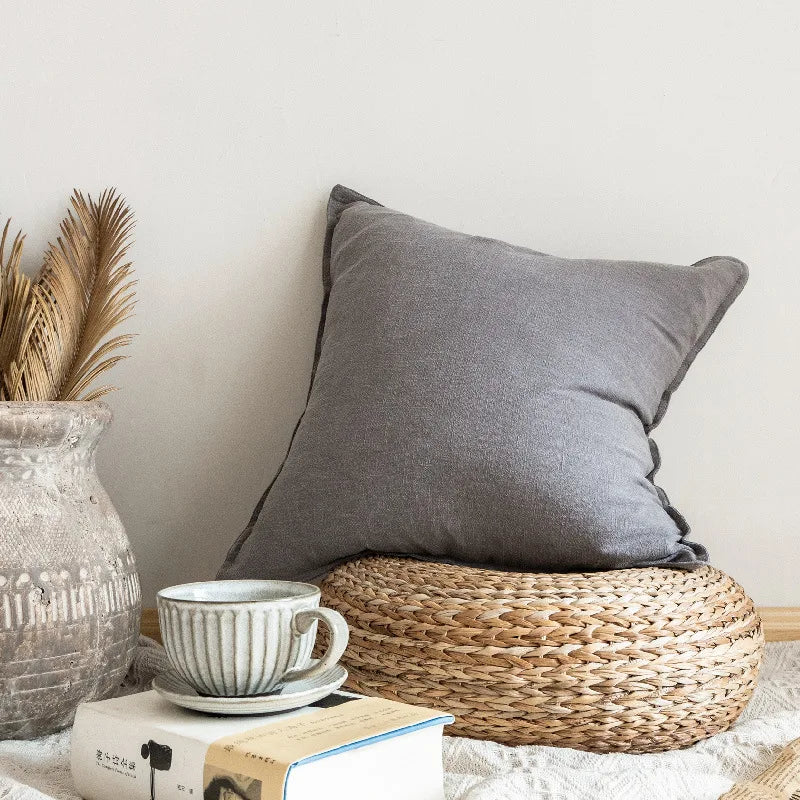 Soft and Comfortable Solid Color Cushion Cover for Sofa, Bed, and Living Room