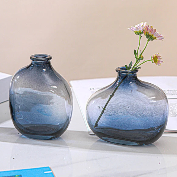 Decorative Glass Vase for Flowers – Modern Home and Office Decoration