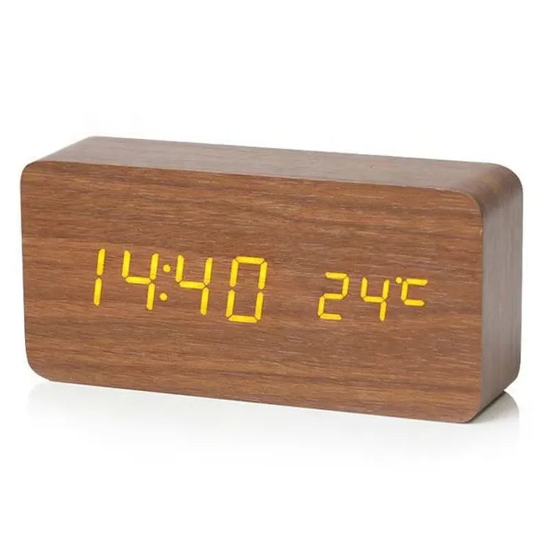 Minimalist Wooden LED Clock