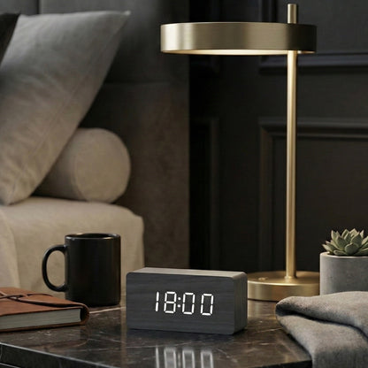 Minimalist Wooden LED Clock