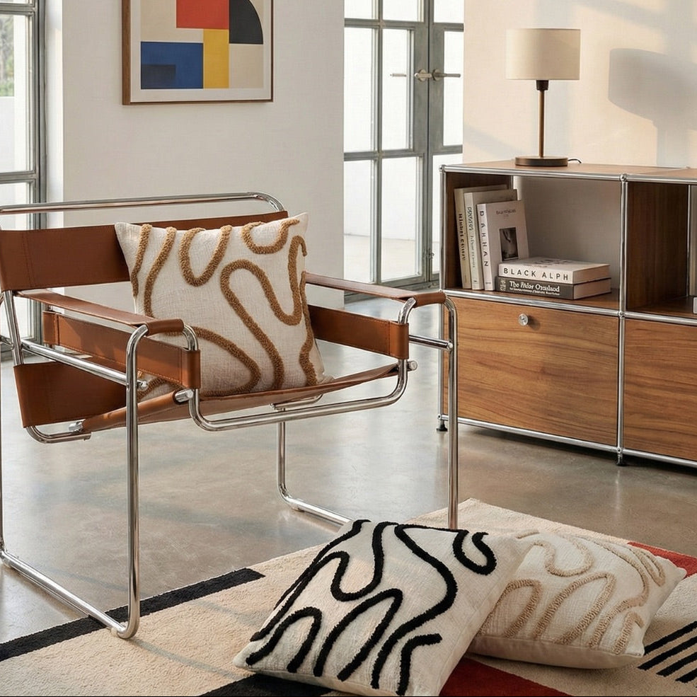 Funda de cojín geométrica de chenilla: funda de almohada moderna para la decoración del hogar