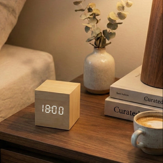Wooden Digital LED Alarm Clock