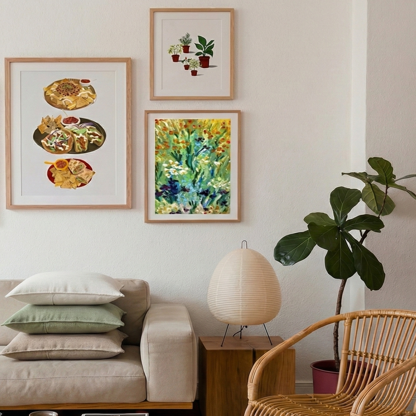 Cozy Succulents – Minimalist Botanical Art Print