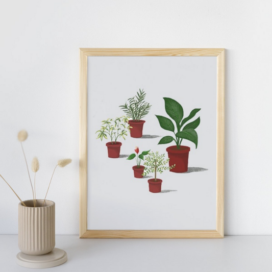 Cozy Succulents – Minimalist Botanical Art Print