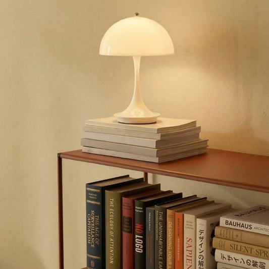 LED Mushroom Table Lamp – Rechargeable, Dimmable, Touch Control Night Light