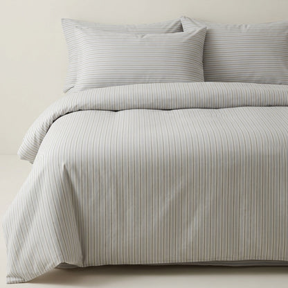 Soft Cotton Duvet Cover – Everyday Stripes – Cloud Grey