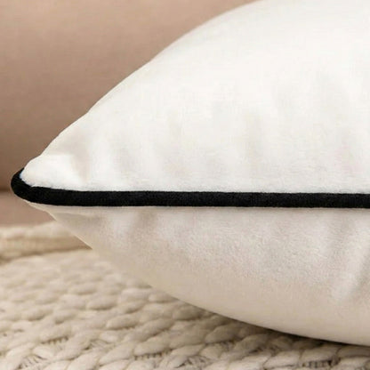 Black & White Pillow Cover – Modern Minimalist Cushion Case for Couch or Bed
