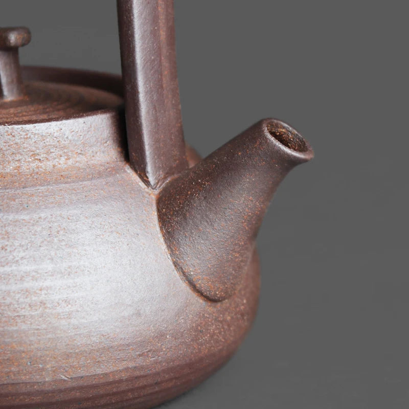 350ml Japanese-Style Ceramic Teapot – Handmade Retro Stoneware