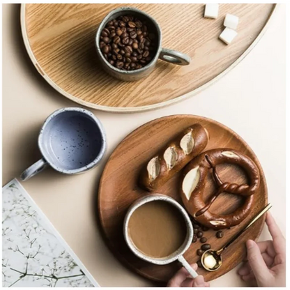 Taza de cerámica hecha a mano de 250 ml: taza de porcelana para café y chocolate caliente