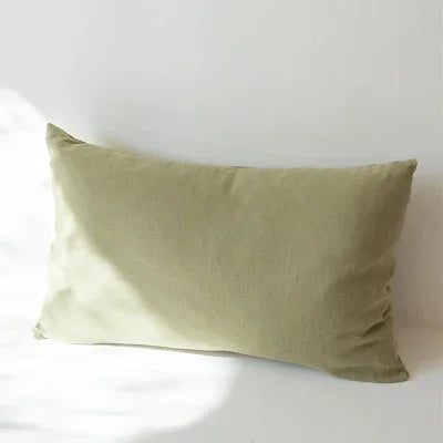 Solid Color 100% Pure Linen Pillowcase | Custom Size Envelope Cushion Cover