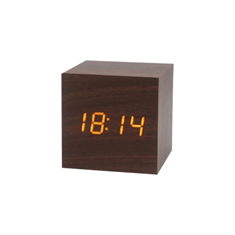 Wooden Digital LED Alarm Clock