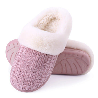 Women's Knitted Winter Slippers – Plush Comfort for Cozy Winter Days