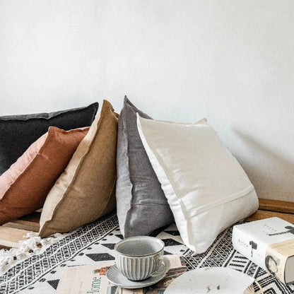Soft and Comfortable Solid Color Cushion Cover for Sofa, Bed, and Living Room