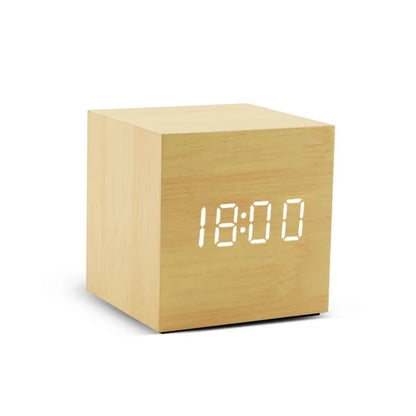 Wooden Digital LED Alarm Clock