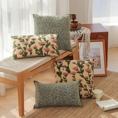 Wild Bloom – Tufted Floral Cushion Cover