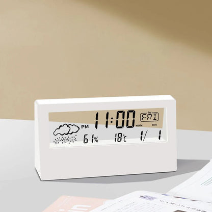 Digital Weather Display Alarm Clock – Thermo-Hygrometer with Temperature & Humidity Monitor for Home or Office