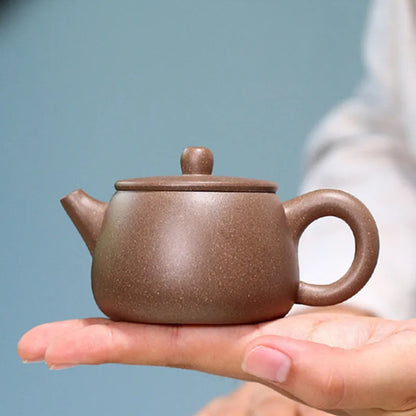 Handcrafted Yixing Purple Clay Teapot | 100ml Zisha Teapot for Tea Enthusiasts