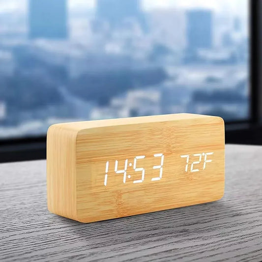 Minimalist Wooden LED Clock