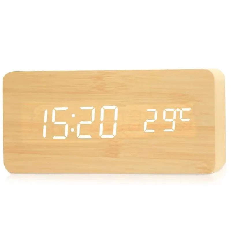 Minimalist Wooden LED Clock