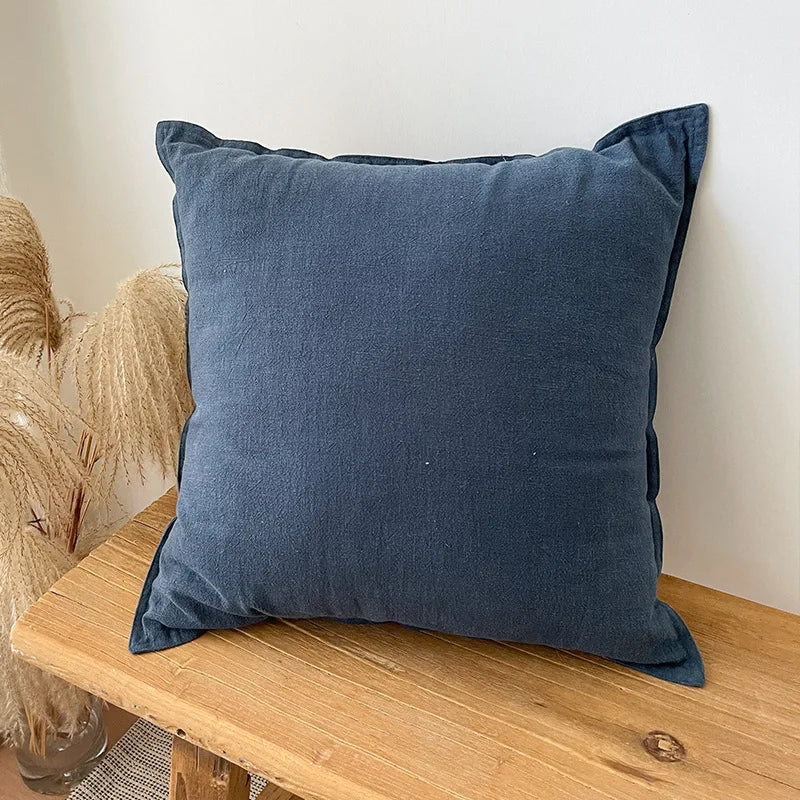 Soft and Comfortable Solid Color Cushion Cover for Sofa, Bed, and Living Room