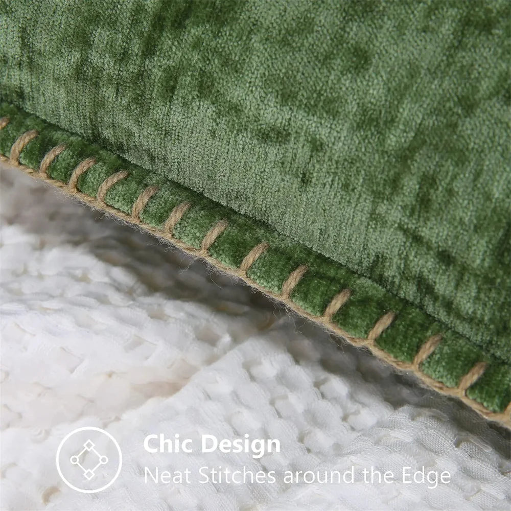 Chenille Throw Pillow Case for Living Room, Sofa, and Bed