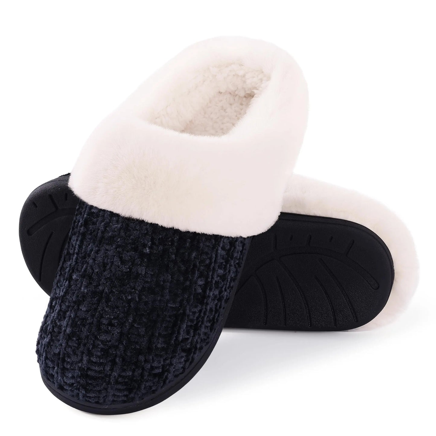 Women's Knitted Winter Slippers – Plush Comfort for Cozy Winter Days