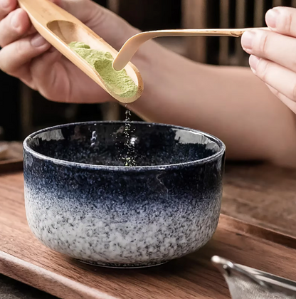 Japanese Matcha Tea Ceremony Set – Bamboo Whisk, Ceramic Holder & Strainer