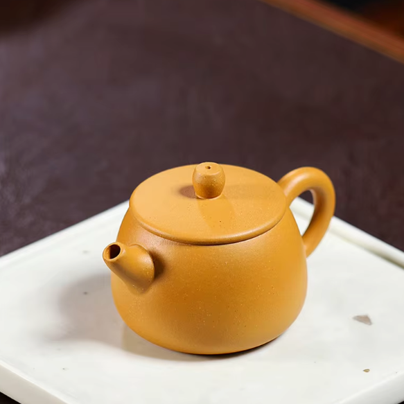 Handcrafted Yixing Purple Clay Teapot | 100ml Zisha Teapot for Tea Enthusiasts