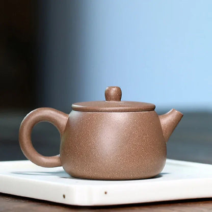 Handcrafted Yixing Purple Clay Teapot | 100ml Zisha Teapot for Tea Enthusiasts