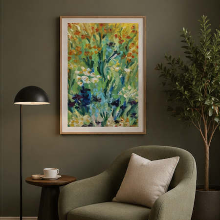 Vibrant Wildflowers – Colorful Abstract Floral Art Print