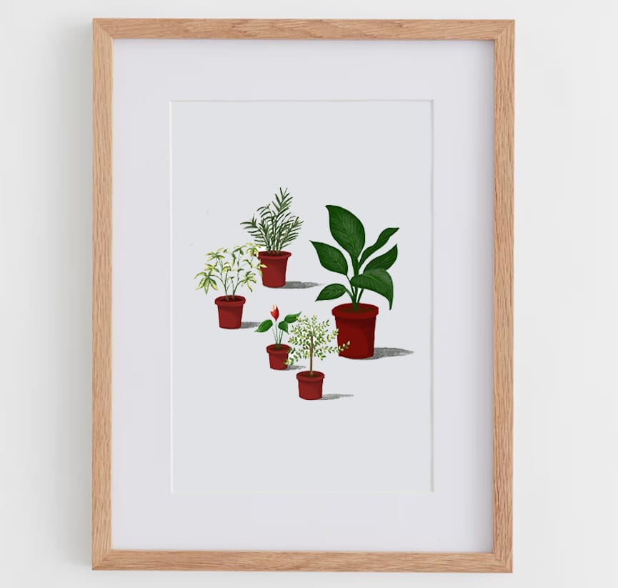 Cozy Succulents – Minimalist Botanical Art Print