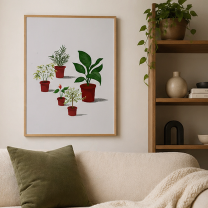 Cozy Succulents – Minimalist Botanical Art Print