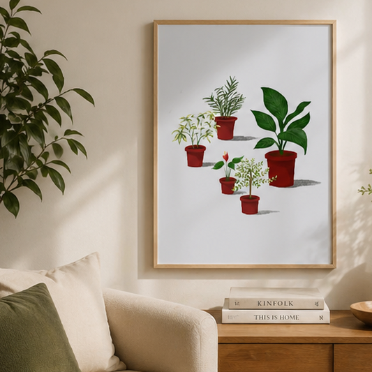 Cozy Succulents – Minimalist Botanical Art Print